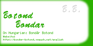 botond bondar business card