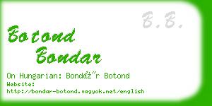 botond bondar business card